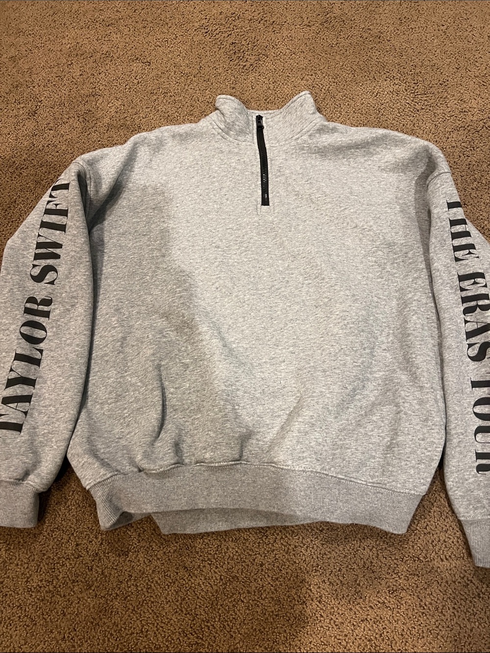 Gray Quarter zip Taylor Swift Eras Tour Sweatshirt small - Picture 3 of 6